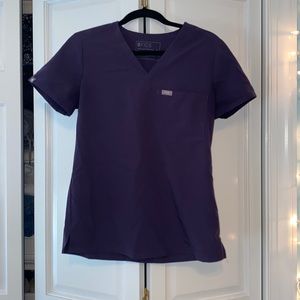 Figs Purple Shadow One Pocket Scrub Top